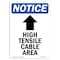 Signmission OSHA Notice Sign, 10" H, Aluminum, High Tensile Cable Sign With Symbol, Portrait, V-13492 OS-NS-A-710-V-13492 - alternate 1